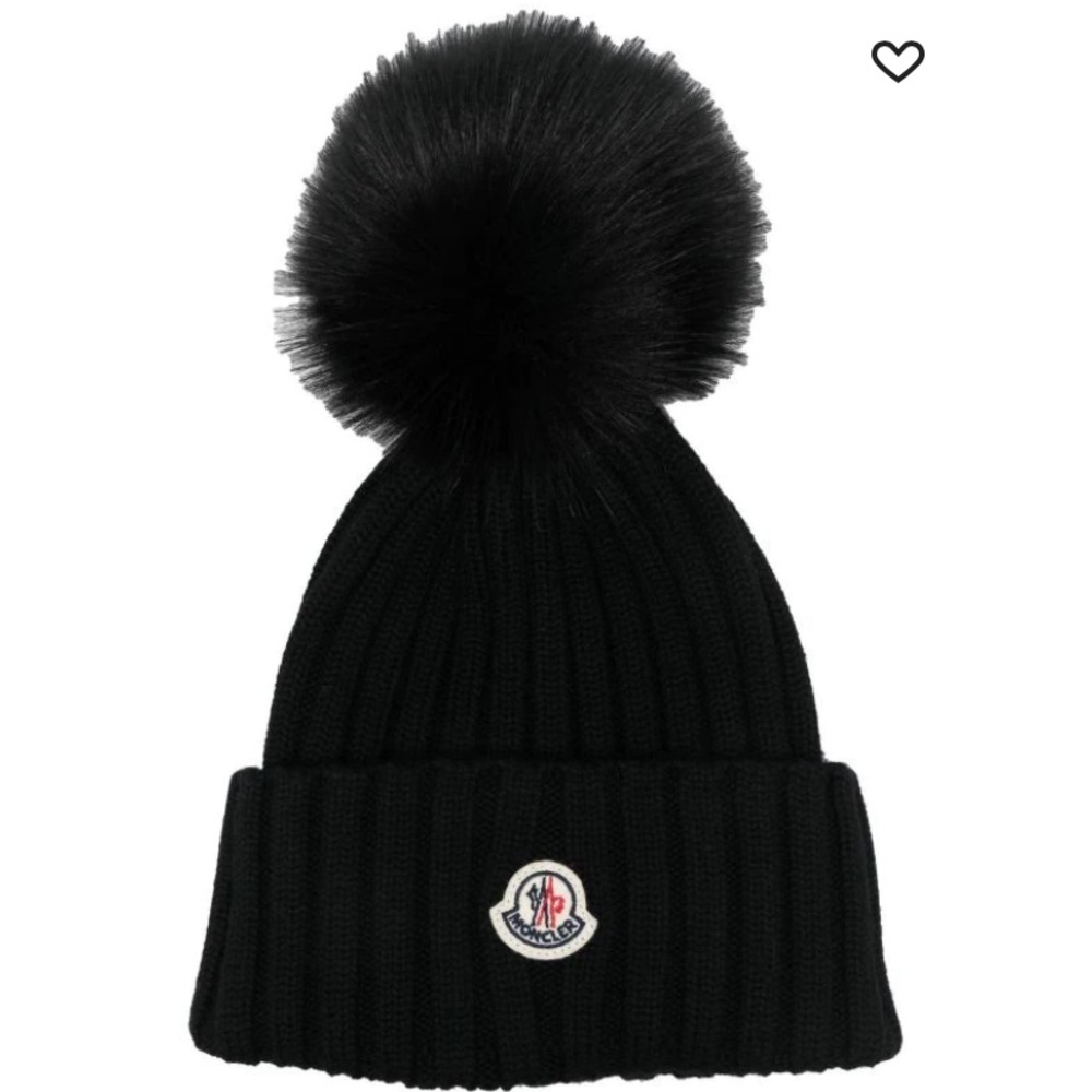 Black Moncler Wool Hat